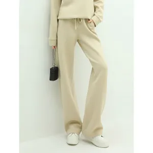 Casual Airy Cream Sweater Pants