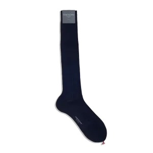 Formal Long Socks in Navy Cotton