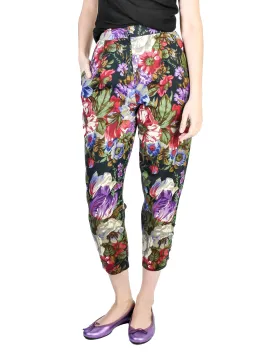 Genny Vintage Cotton Floral High Waist Pants