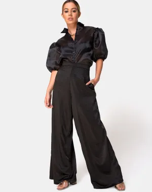 Mara Trouser in Satin Black