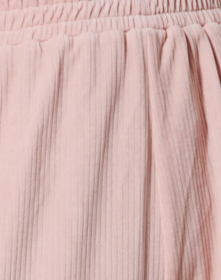 Obeli Trouser in Velvet Rib Light Pink