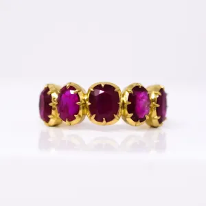 Riley Burma ruby collet ring