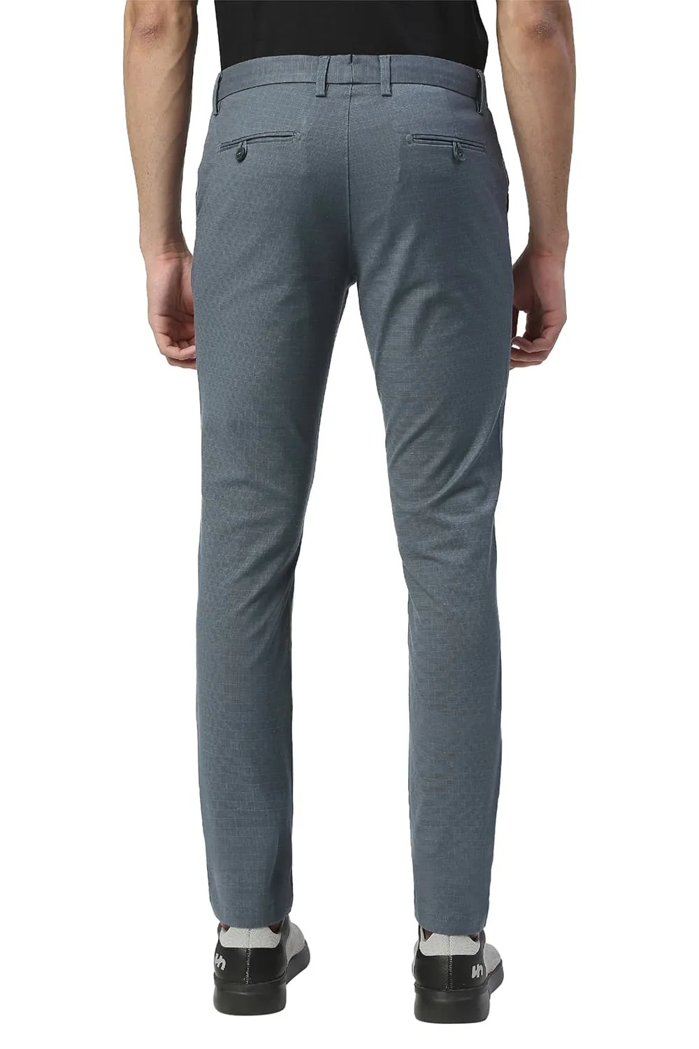 Skinny Fit Stretch Checks Trousers