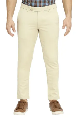 Tapered Fit Cotton Tencel Stretch Dobby Trousers